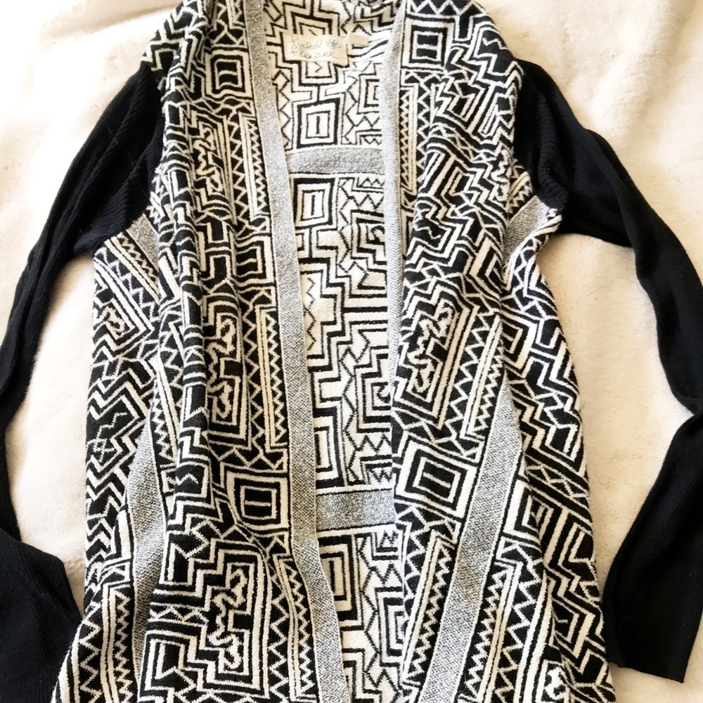 Field Flower Stamped Jacquard Cardigan